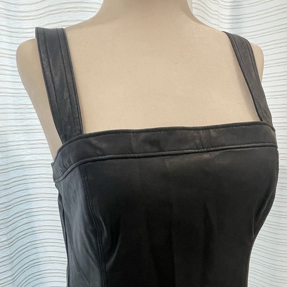 Abercrombie Faux Leather Overall Dress - Black - Small - Picture 5 of 7